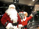 Santa stepped on board our coach as we arrived at Lights on the Lake in Syracuse  November 2015