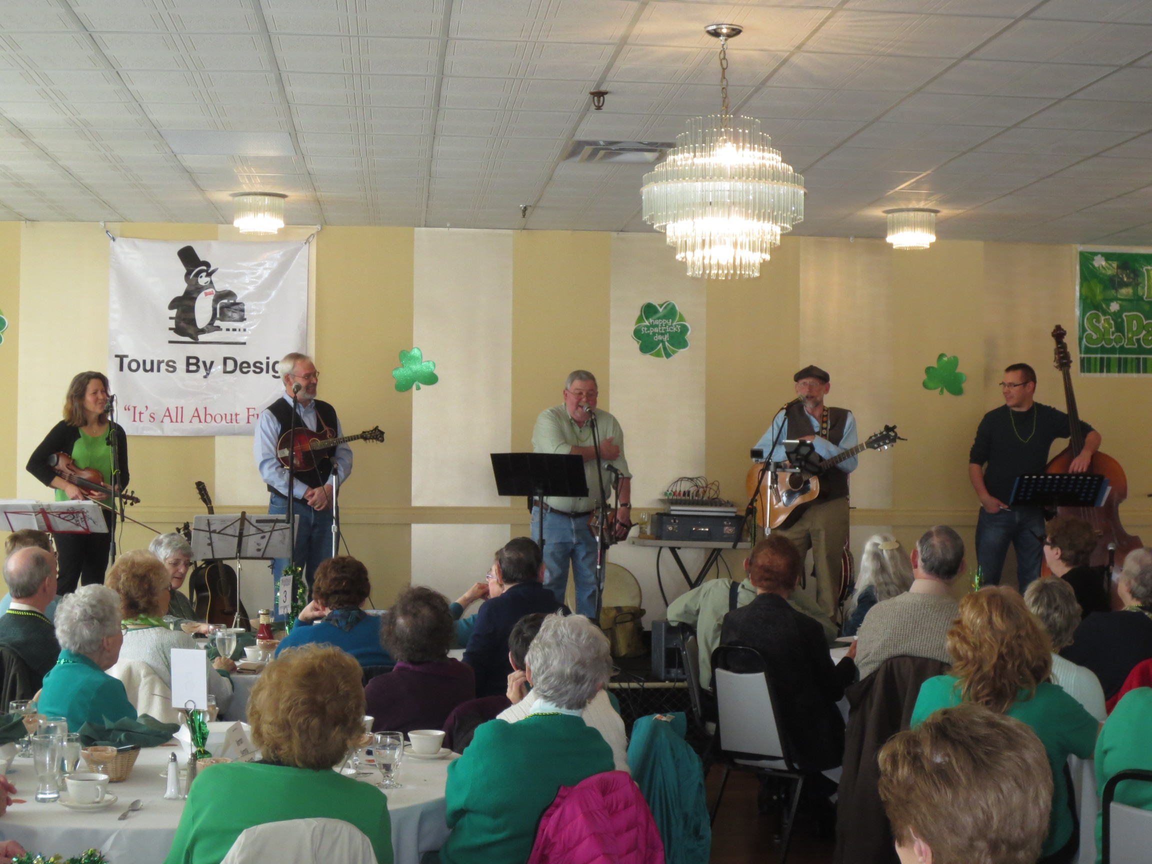The group Rattlin' Bog performing at a St. Patrick celebration for Tours By Design The group Rattlin' Bog performing at a St. Patrick celebration for Tours By Design