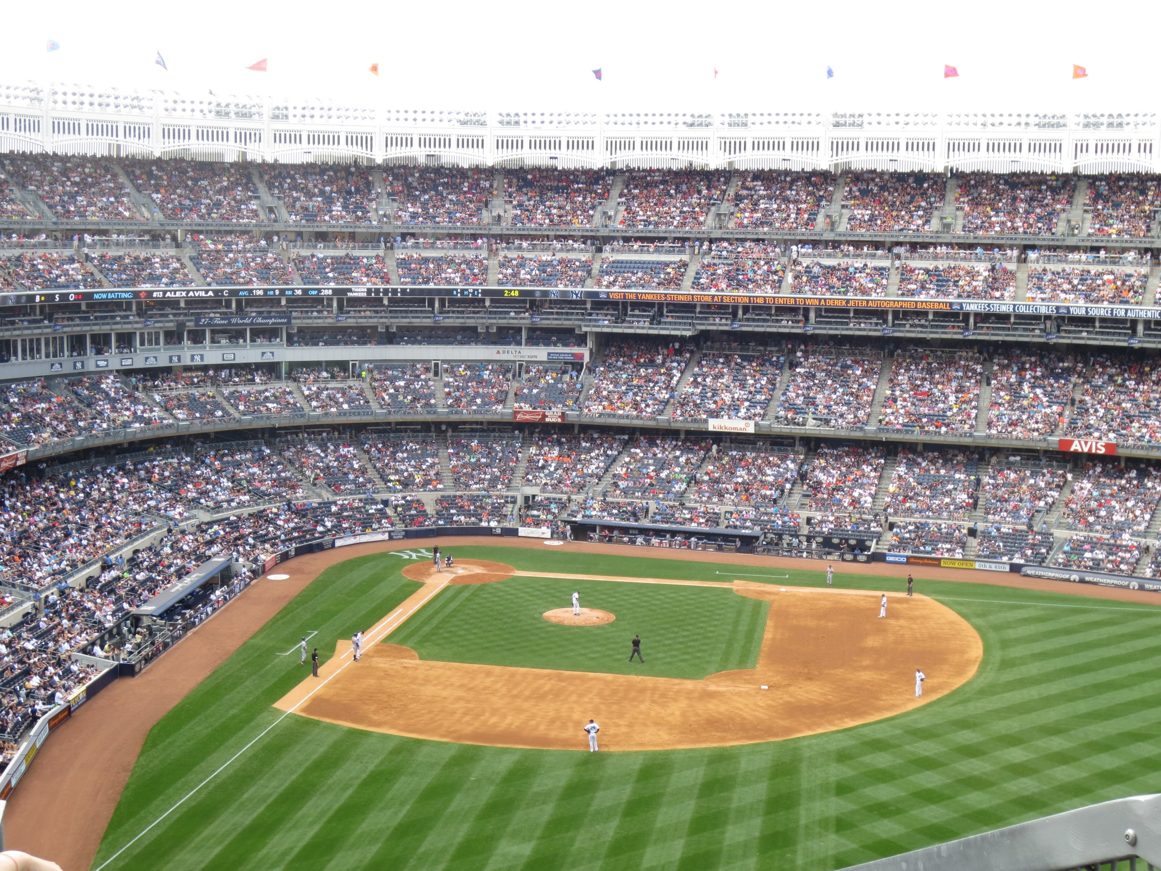 Photo of Yankee Stadium during a game against Detroit in 2013 Photo of Yankee Stadium during a game against Detroit in 2013
