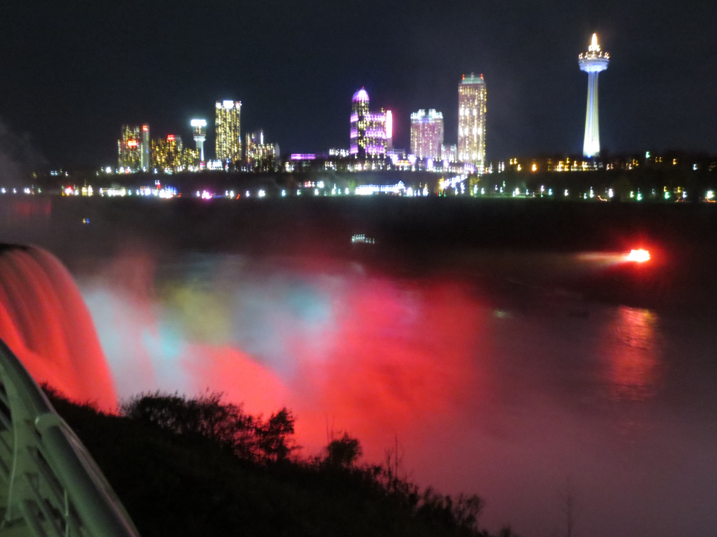 Illuminated Falls at night Illuminated Falls at night