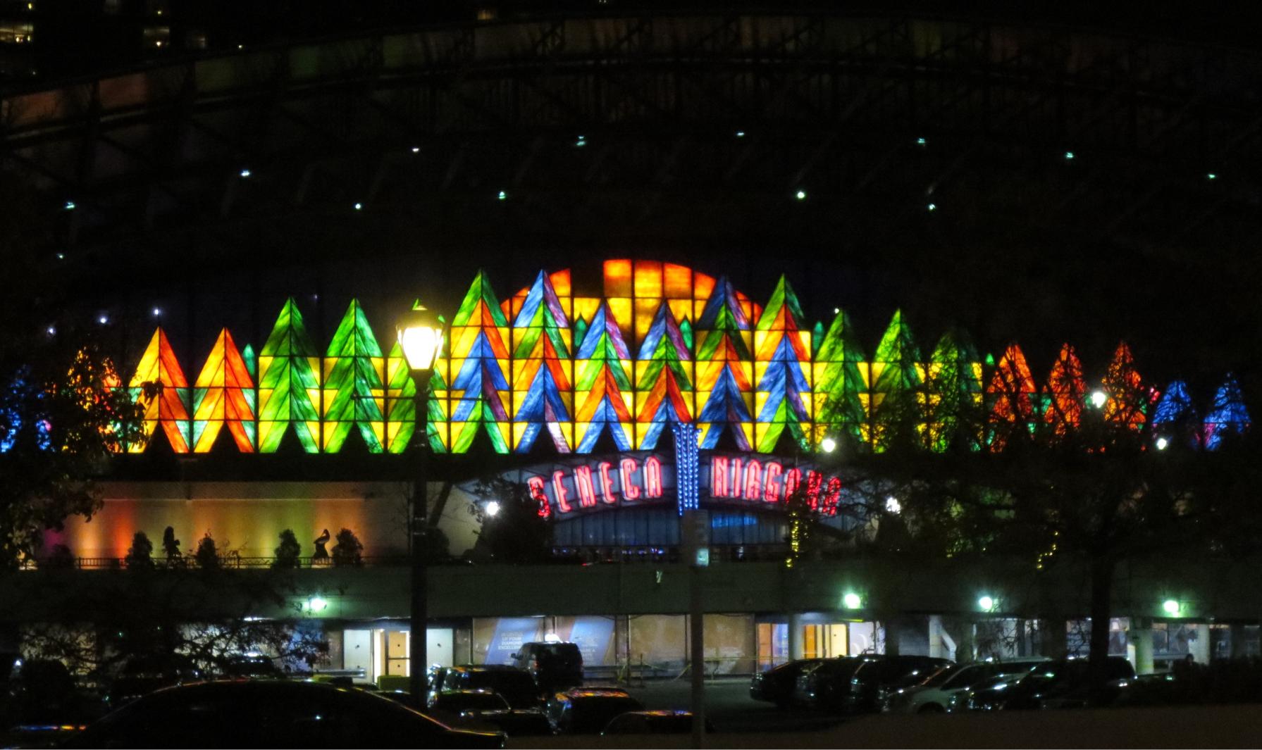 Night time view of Seneca Niagara Casino, Niagara Falls New York Night time view of Seneca Niagara Casino, Niagara Falls New York