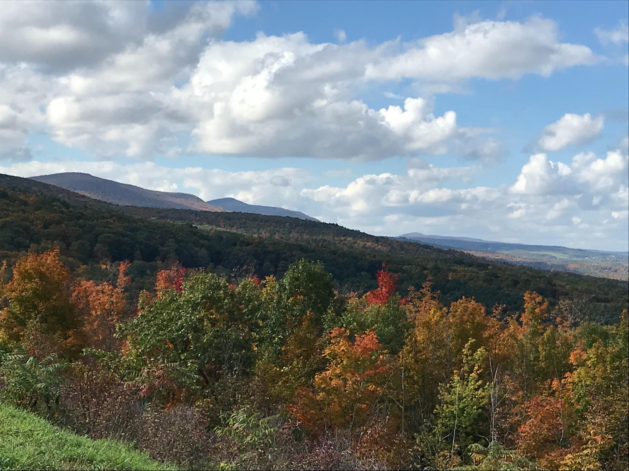 Scenic view of fall foliage in the Catskill Mountains of New York State Scenic view of fall foliage in the Catskill Mountains of New York State